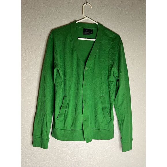 Hawkins McGill Green grandpa Cardigan Sweater M - Picture 1 of 3